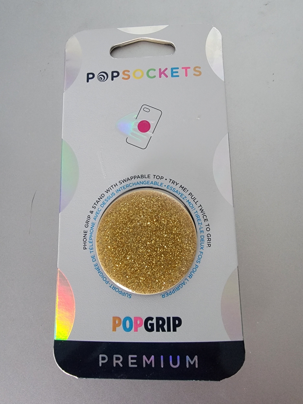 PopSocket PopGrip Premium Gold Glitter Phone Grip